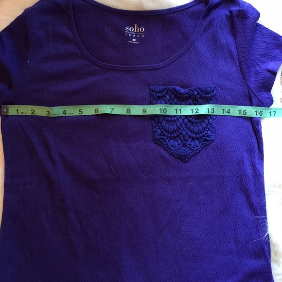 Soho Jeans Lace Pocket Tee XS - Picture 6 of 7
